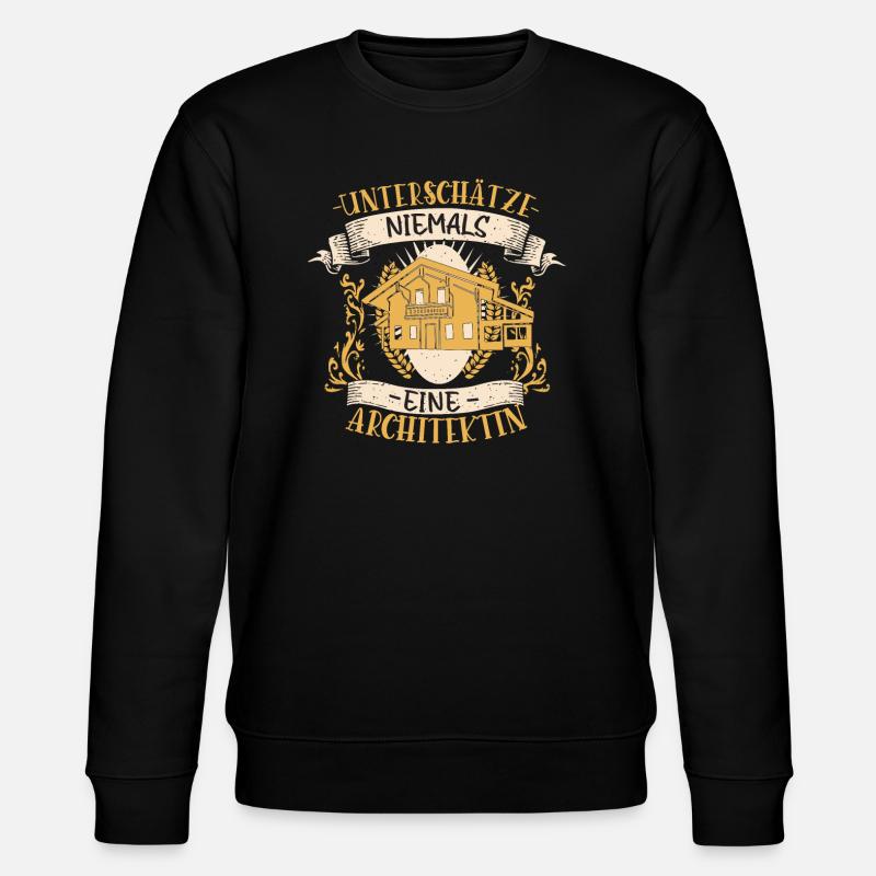 Architektin Beruf Design lustiges Geschenk - Stanley/Stella Unisex Bio-Sweatshirt CHANGER  - Schwarz
