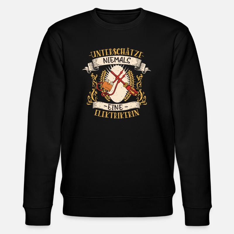 Elektrikerin Beruf Design lustiges Geschenk - Stanley/Stella Unisex Bio-Sweatshirt CHANGER  - Schwarz