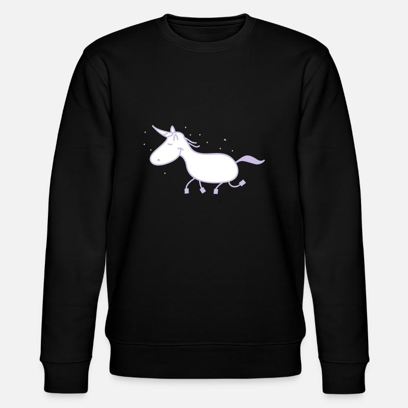 unicorn - Stanley/Stella CHANGER Unisex Organic Sweatshirt - black