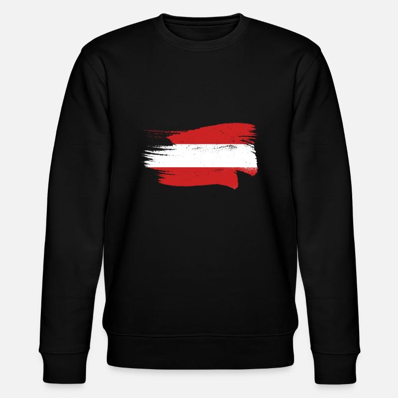 Autriche Drapeau Autrichien Drapeau AUTRICHIEN - Sweat bio CHANGER Stanley/Stella Unisexe - noir