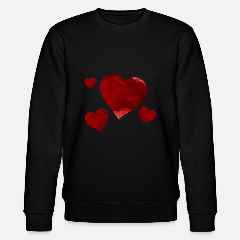 Schöne dunkle Herzen - Stanley/Stella Unisex Bio-Sweatshirt CHANGER  - Schwarz