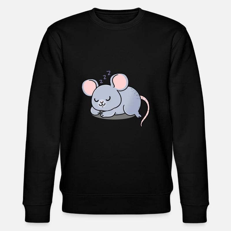 Mouse asleep - Stanley/Stella CHANGER Unisex Organic Sweatshirt - black
