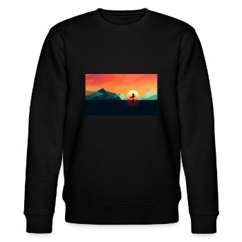 Surfer 1 - Stanley/Stella CHANGER Unisex Organic Sweatshirt - black - Front - Nik (191cm) & Marisol (170cm)