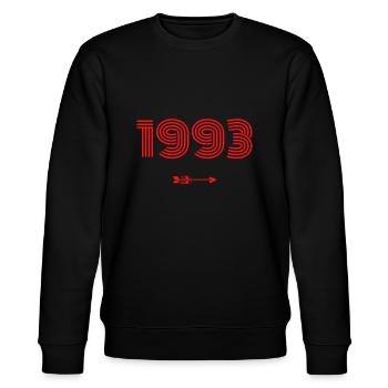 Né en 1993 - Sweat bio CHANGER Stanley/Stella Unisexe - noir - Devant - Nik (191cm) & Marisol (170cm)