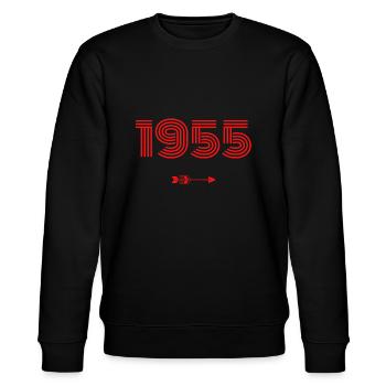 Né en 1955 - Sweat bio CHANGER Stanley/Stella Unisexe - noir - Devant - Nik (191cm) & Marisol (170cm)