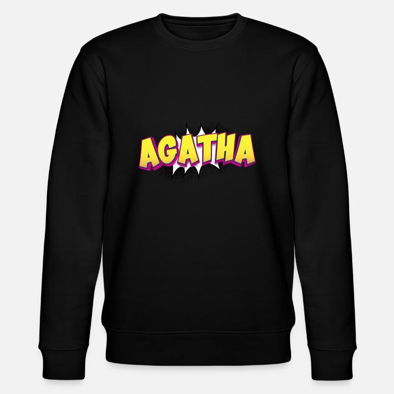 Agatha benutzerdefinierter Name Comic-Stil Pop-Art, - Stanley/Stella Unisex Bio-Sweatshirt CHANGER  - Schwarz