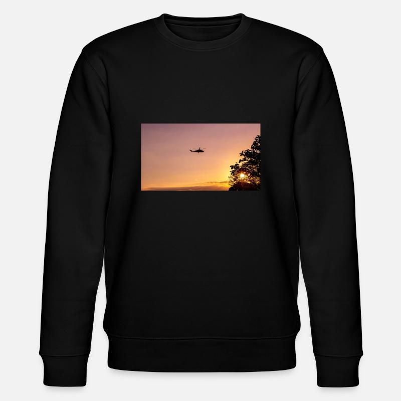 hélicoptère militaire dans le ciel - Sweat bio CHANGER Stanley/Stella Unisexe - noir