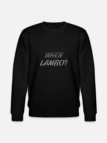 WHEN LAMBO GREY - Stanley/Stella CHANGER Unisex Organic Sweatshirt - black