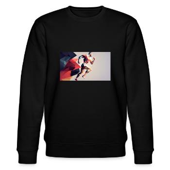 Sprinter - Stanley/Stella Unisex Bio-Sweatshirt CHANGER  - Schwarz - Vorne - Nik (191cm) & Marisol (170cm)