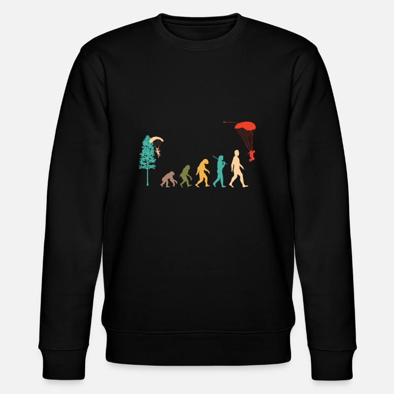 Skydive Evolution: Skydiver Design - Stanley/Stella CHANGER Unisex Organic Sweatshirt - black