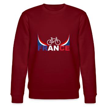 France - Sweat bio CHANGER Stanley/Stella Unisexe - bordeaux - Devant - Nik (191cm) & Marisol (170cm)
