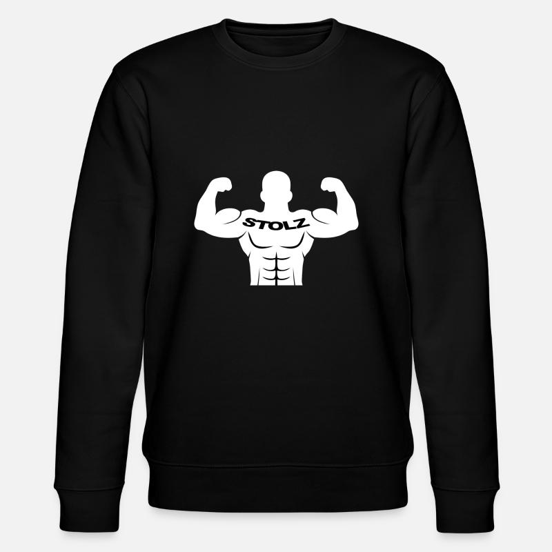 Stolzer Bodybuilder - Stanley/Stella Unisex Bio-Sweatshirt CHANGER - Schwarz