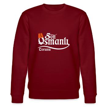 Son Osmanli Torunu - Stanley/Stella Unisex Bio-Sweatshirt CHANGER  - Burgunderrot - Vorne - Nik (191cm) & Marisol (170cm)