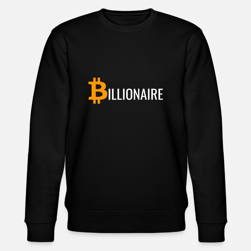 Milliardär Bitcoin - Stanley/Stella Unisex Bio-Sweatshirt CHANGER  - Schwarz