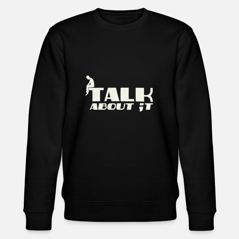 Talk about it - Stanley/Stella CHANGER Unisex Organic Sweatshirt - black