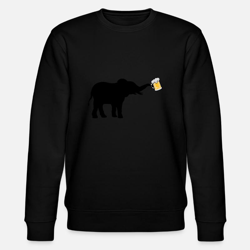 Beer Jug Elephant cool - Stanley/Stella CHANGER Unisex Organic Sweatshirt - black