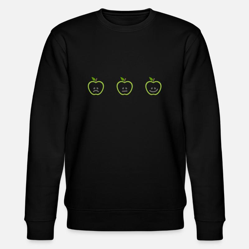 Apples with different faces - Stanley/Stella CHANGER Unisex Organic Sweatshirt - black
