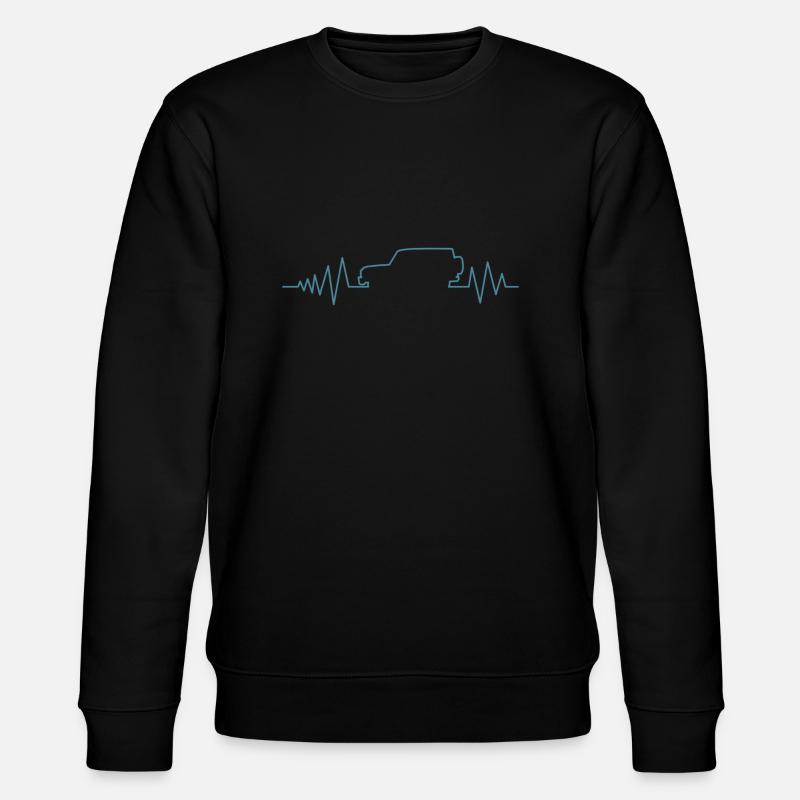 G Klasse Herzschlag - Stanley/Stella Unisex Bio-Sweatshirt CHANGER  - Schwarz