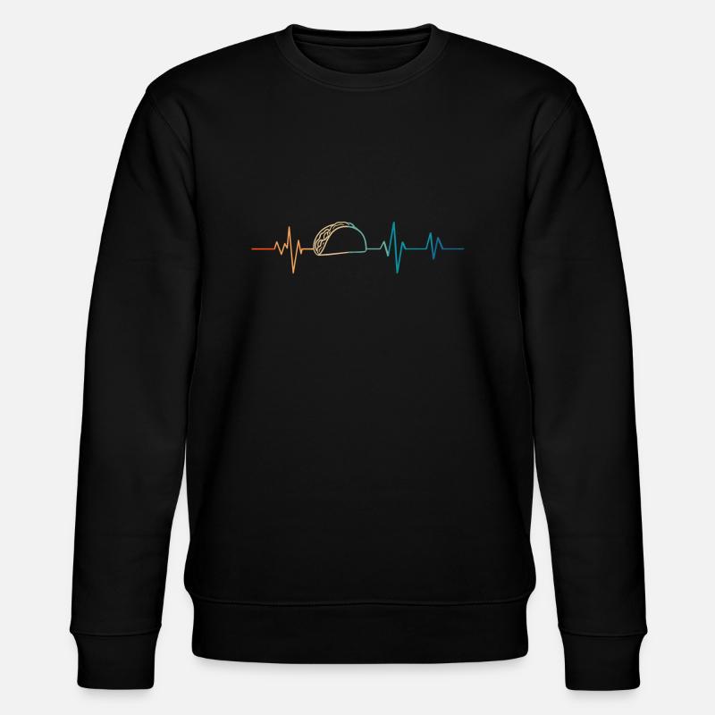 Herzschlag Retro Tacos - Stanley/Stella Unisex Bio-Sweatshirt CHANGER  - Schwarz