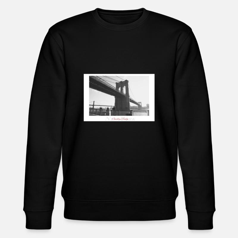 Brooklyn Bridge (Poster) - Stanley/Stella Unisex Bio-Sweatshirt CHANGER  - Schwarz