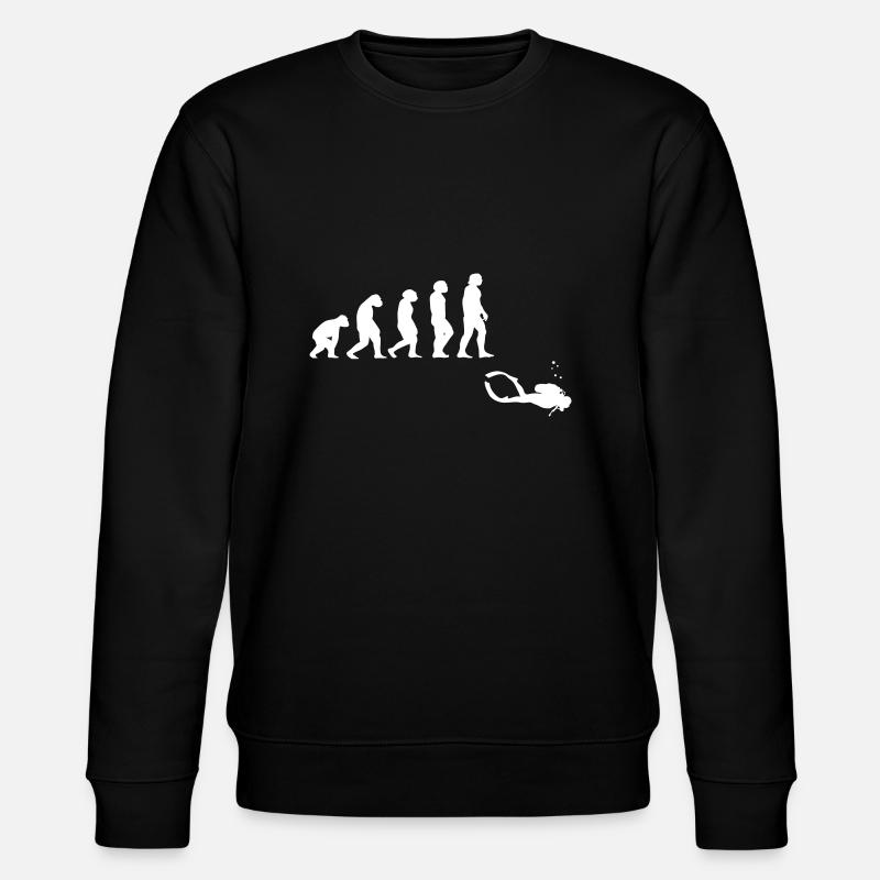Evolution Tauchen mit Gerät - Stanley/Stella Unisex Bio-Sweatshirt CHANGER  - Schwarz