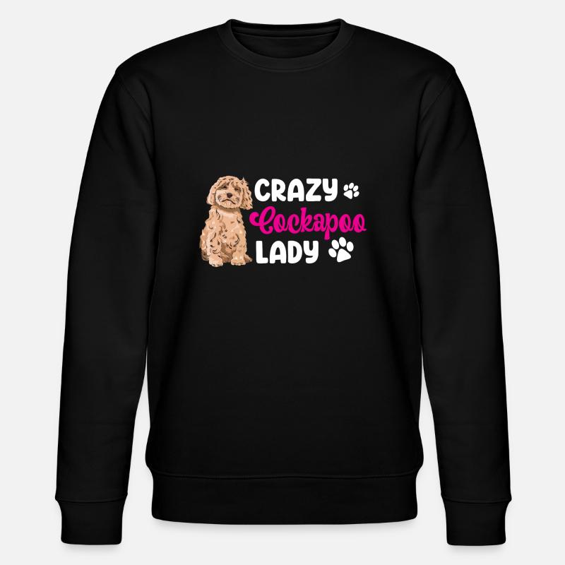 Cockapoo Hund - Stanley/Stella Unisex Bio-Sweatshirt CHANGER  - Schwarz
