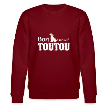 Bon toutou wouaf - Sweat bio CHANGER Stanley/Stella Unisexe - bordeaux - Devant - Nik (191cm) & Marisol (170cm)