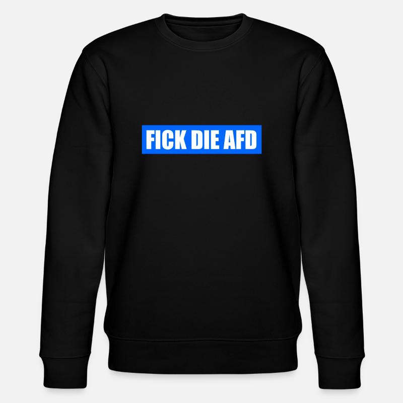 Fick die afd - Stanley/Stella Unisex Bio-Sweatshirt CHANGER  - Schwarz