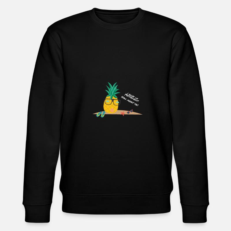 Ananas in Rente - Stanley/Stella Unisex Bio-Sweatshirt CHANGER  - Schwarz