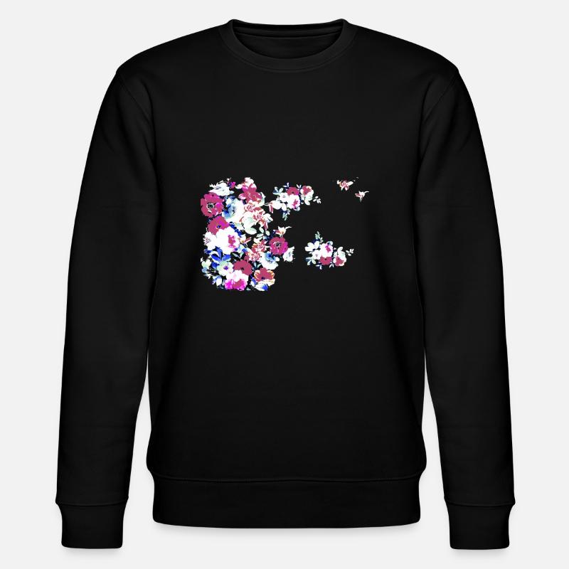 Fleurs,Fleur,Printemps,Fleurs - Sweat bio CHANGER Stanley/Stella Unisexe - noir