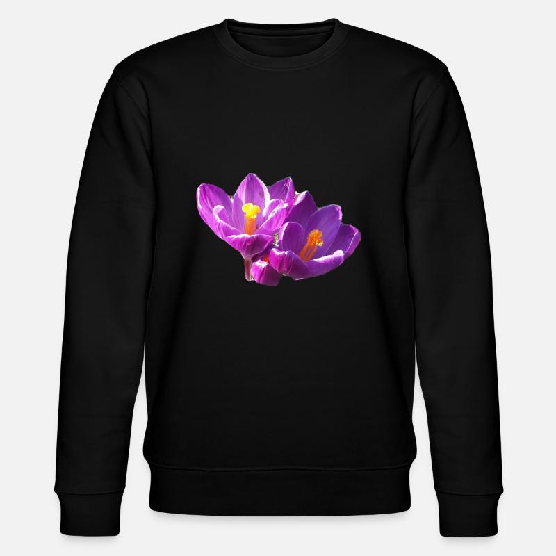 fleurs,fleur,printemps,fleurs,tulipes,crocus - Sweat bio CHANGER Stanley/Stella Unisexe - noir