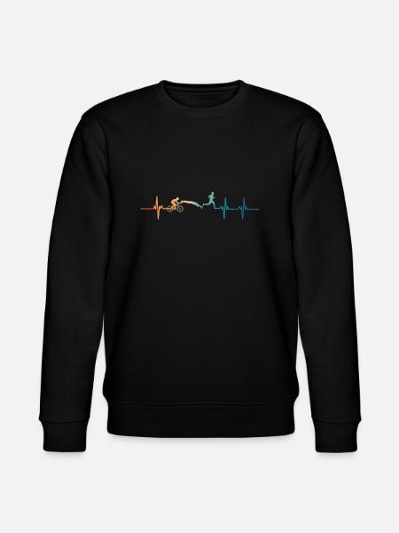 Triathlon Heartbeat - Stanley/Stella CHANGER Unisex Organic Sweatshirt - black