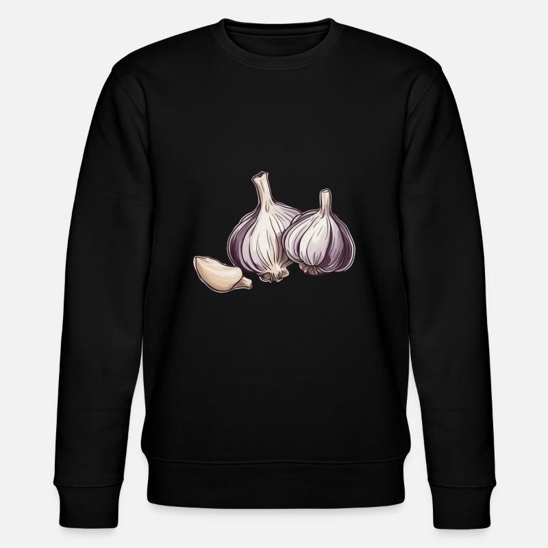 Knoblauch Geschenk Geschenkidee Funny - Stanley/Stella Unisex Bio-Sweatshirt CHANGER  - Schwarz