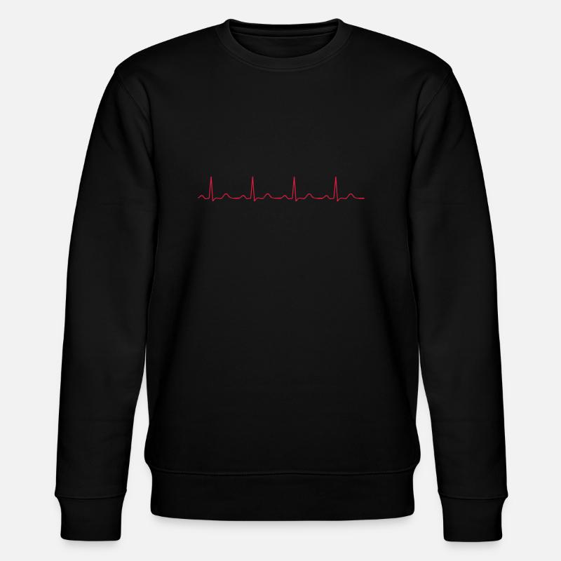 rythme cardiaque - Sweat bio CHANGER Stanley/Stella Unisexe - noir