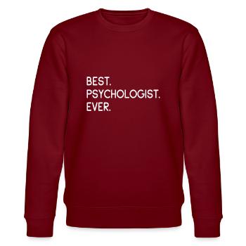 Psychologist - Stanley/Stella CHANGER Unisex Organic Sweatshirt - burgundy - Front - Nik (191cm) & Marisol (170cm)