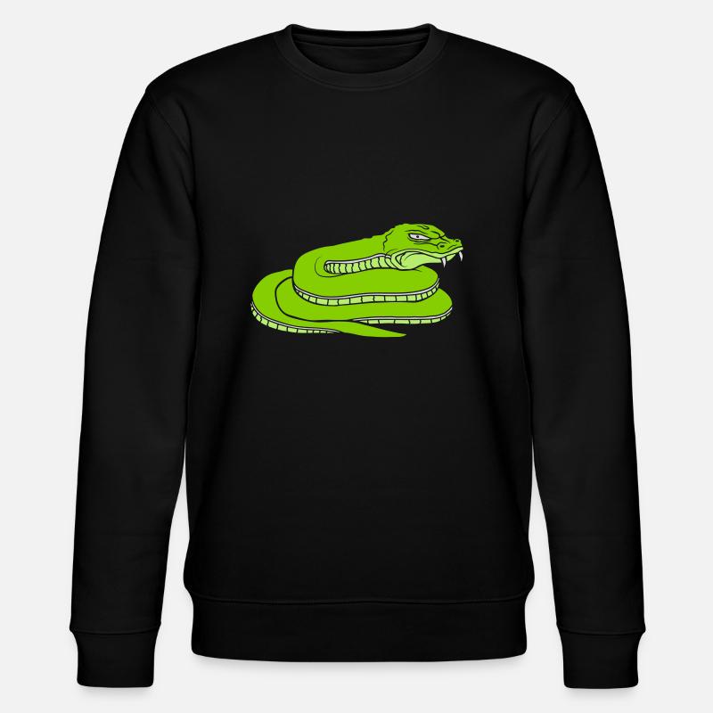 Design dangerous evil snake - Stanley/Stella CHANGER Unisex Organic Sweatshirt - black