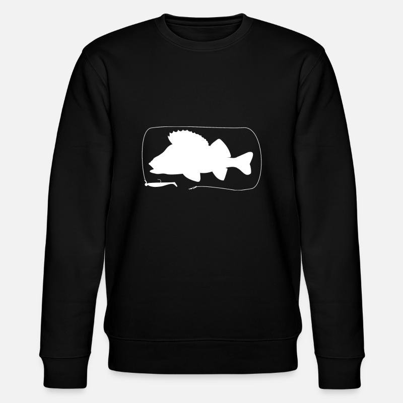 Barsch mit Gummifisch - Stanley/Stella Unisex Bio-Sweatshirt CHANGER  - Schwarz