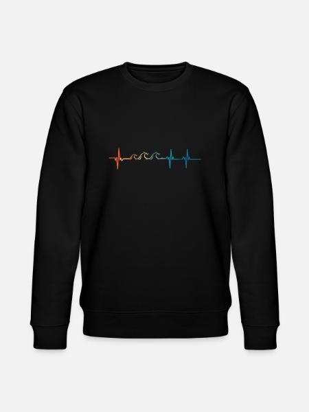 Vague heartbeat - Stanley/Stella CHANGER Unisex Organic Sweatshirt - black