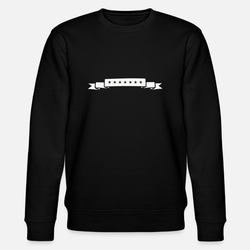 Banderole Sterne - Stanley/Stella Unisex Bio-Sweatshirt CHANGER  - Schwarz