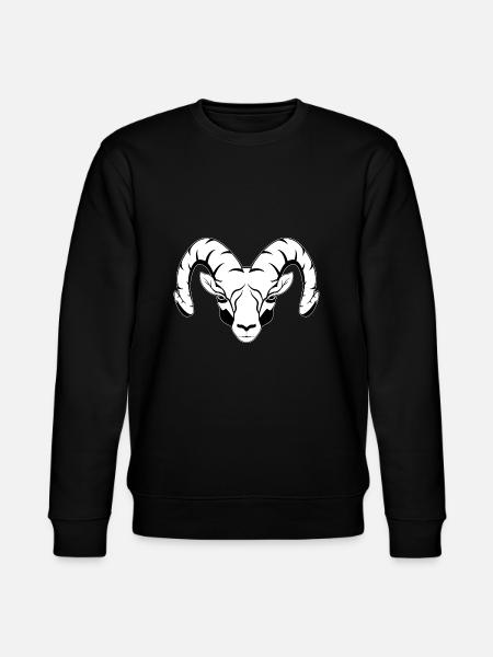 Widder Tierkreiszeichen - Stanley/Stella Unisex Bio-Sweatshirt CHANGER - Schwarz