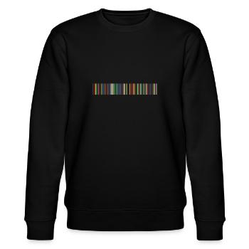 Barcode bar code strip codes - Stanley/Stella CHANGER Unisex Organic Sweatshirt - black - Front - Nik (191cm) & Marisol (170cm)