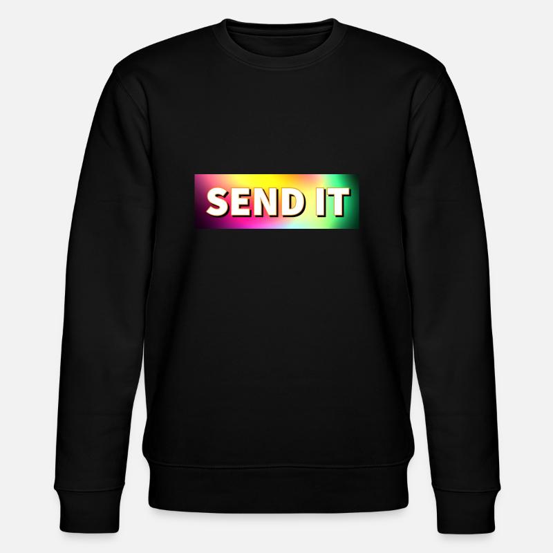 SEND IT box logo - Stanley/Stella CHANGER Unisex Organic Sweatshirt - black