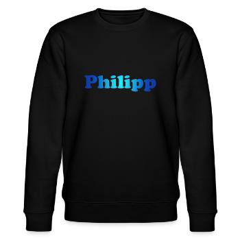 Philipp blau - Stanley/Stella Unisex Bio-Sweatshirt CHANGER  - Schwarz - Vorne - Nik (191cm) & Marisol (170cm)