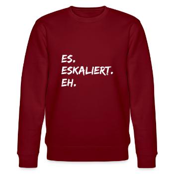 ES ESKALIERT EH - Stanley/Stella Unisex Bio-Sweatshirt CHANGER  - Burgunderrot - Vorne - Nik (191cm) & Marisol (170cm)