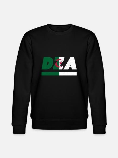 Algeria flag DZA flag - Stanley/Stella CHANGER Unisex Organic Sweatshirt - black