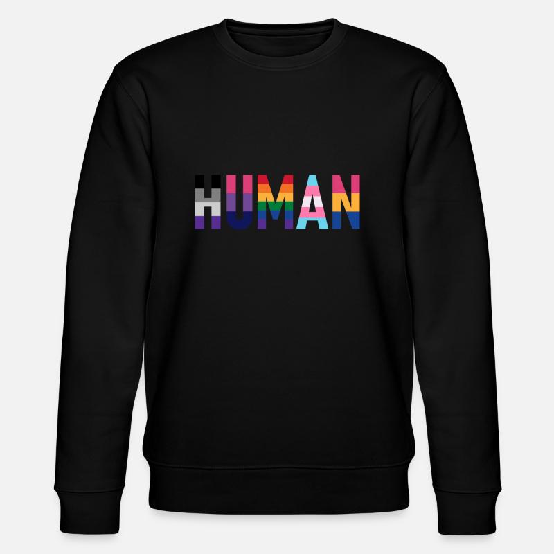 Human Flags - Stanley/Stella Unisex Bio-Sweatshirt CHANGER  - Schwarz