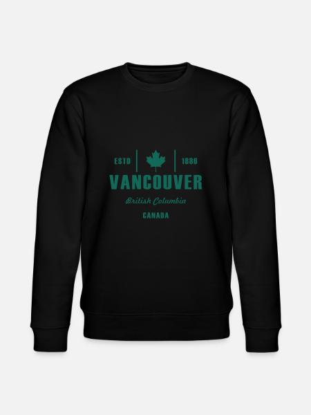 Vancouver canada gift flag Canadian - Stanley/Stella CHANGER Unisex Organic Sweatshirt - black