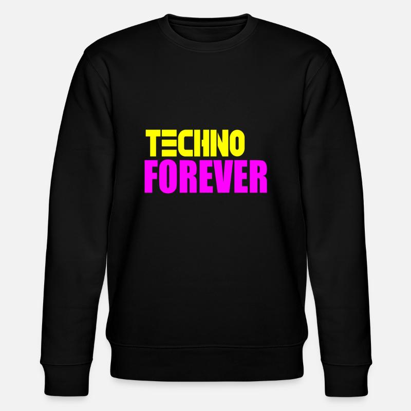 Techno forever - Stanley/Stella CHANGER Unisex Organic Sweatshirt - black