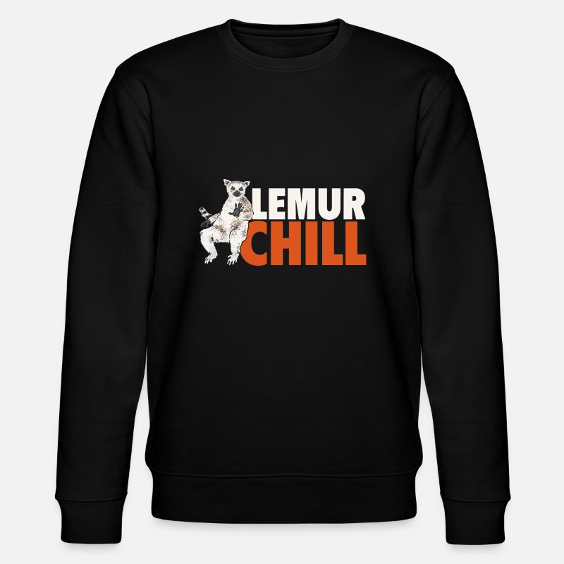 Lemur Catta Ring-tailed lemur - Stanley/Stella CHANGER Unisex Organic Sweatshirt - black