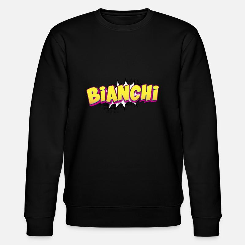 Bianchi benutzerdefinierter Name Comic-Stil Pop-Art, - Stanley/Stella Unisex Bio-Sweatshirt CHANGER - Schwarz